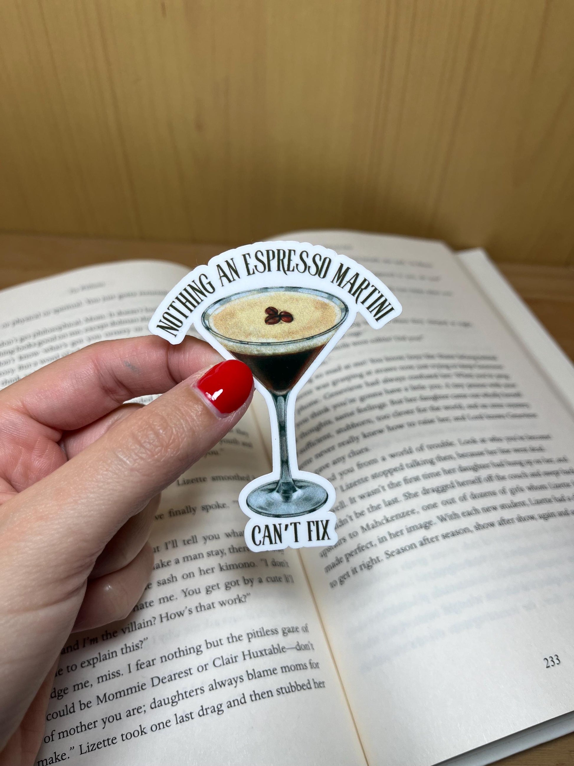 Espresso Martini Sticker, Kindle Sticker, Aesthetic Stickers, It girl Stickers, Cute Girly Stickers, Cute Stickers