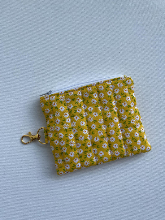 Keychain Wallet Zipper Pouch Quilted Pouch Handmade Gift for Her Airpods Case Small Wallet Coin Purse Quilted Bag