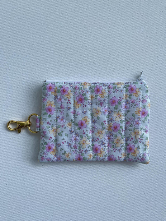 Keychain Wallet Zipper Pouch Quilted Pouch Handmade Gift for Her Airpods Case Small Wallet Coin Purse Quilted Bag