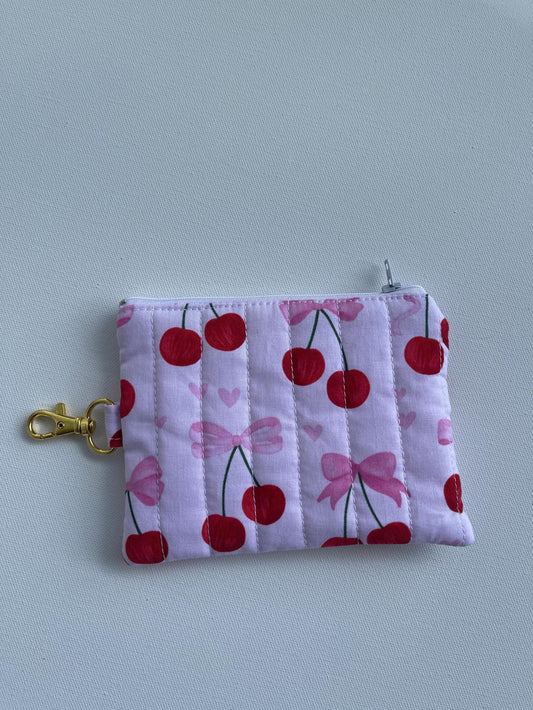 Keychain Wallet Zipper Pouch Quilted Pouch Handmade Gift for Her Airpods Case Small Wallet Coin Purse Quilted Bag