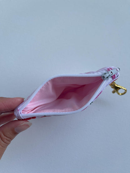 Keychain Wallet Small Zipper Pouch Quilted Pouch Handmade Gift for Her Airpods Case Small Wallet Coin Purse Quilted Bag