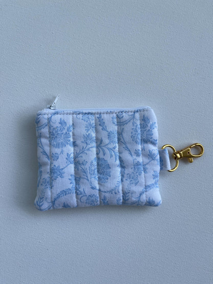 Keychain Wallet Small Zipper Pouch Quilted Pouch Handmade Gift for Her Airpods Case Small Wallet Coin Purse Quilted Bag