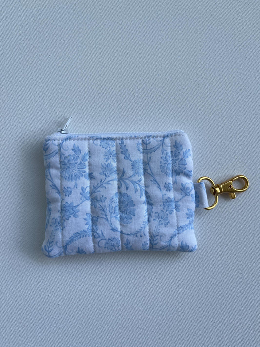 Keychain Wallet Small Zipper Pouch Quilted Pouch Handmade Gift for Her Airpods Case Small Wallet Coin Purse Quilted Bag
