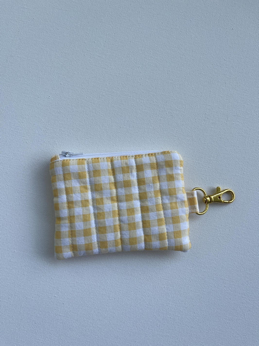 Keychain Wallet Small Zipper Pouch Quilted Pouch Handmade Gift for Her Airpods Case Small Wallet Coin Purse Quilted Bag