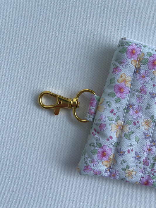 Keychain Wallet Zipper Pouch Quilted Pouch Handmade Gift for Her Airpods Case Small Wallet Coin Purse Quilted Bag