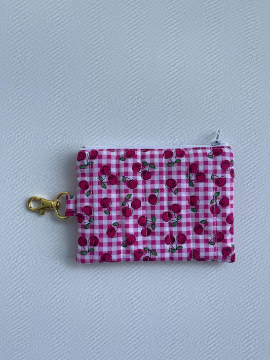Keychain Wallet Zipper Pouch Quilted Pouch Handmade Gift for Her Airpods Case Small Wallet Coin Purse Quilted Bag