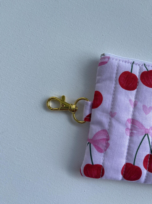 Keychain Wallet Zipper Pouch Quilted Pouch Handmade Gift for Her Airpods Case Small Wallet Coin Purse Quilted Bag