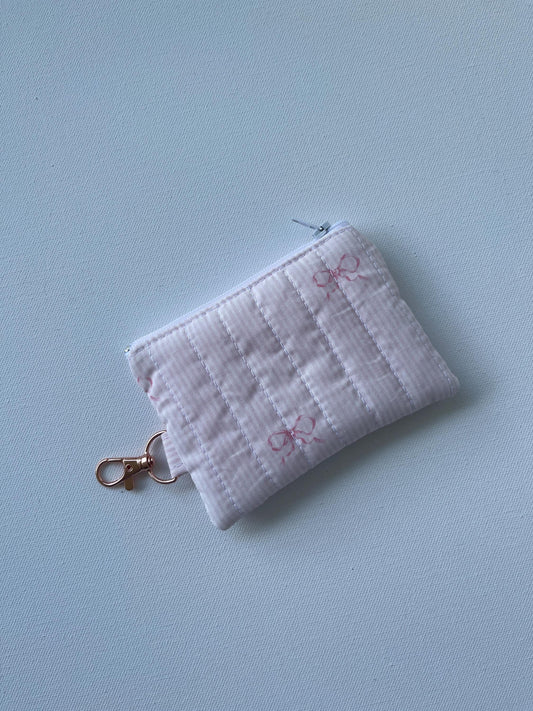 Keychain Wallet Small Zipper Pouch Quilted Pouch Handmade Gift for Her Airpods Case Small Wallet Coin Purse Quilted Bag