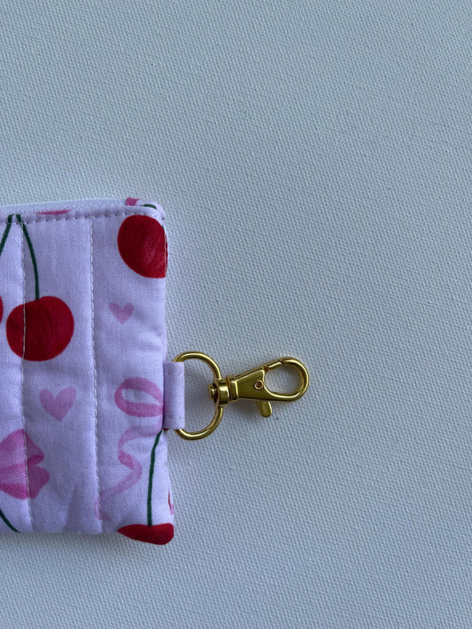 Keychain Wallet Small Zipper Pouch Quilted Pouch Handmade Gift for Her Airpods Case Small Wallet Coin Purse Quilted Bag