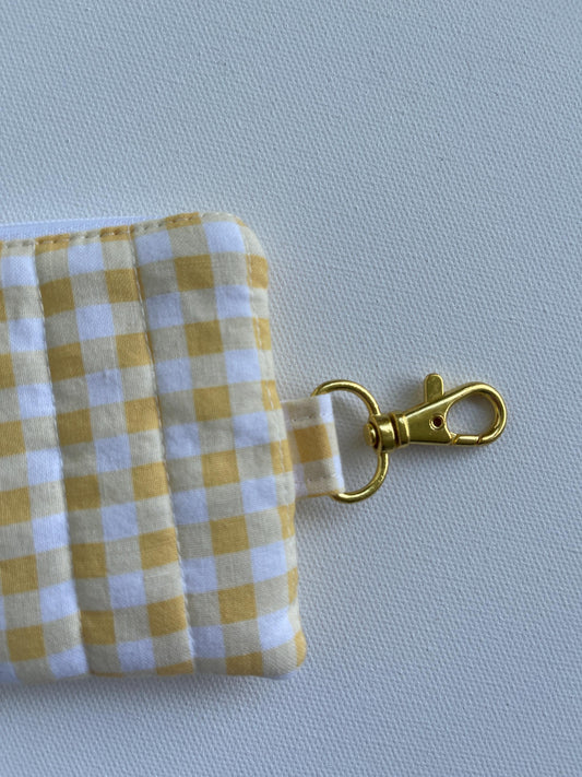 Keychain Wallet Small Zipper Pouch Quilted Pouch Handmade Gift for Her Airpods Case Small Wallet Coin Purse Quilted Bag